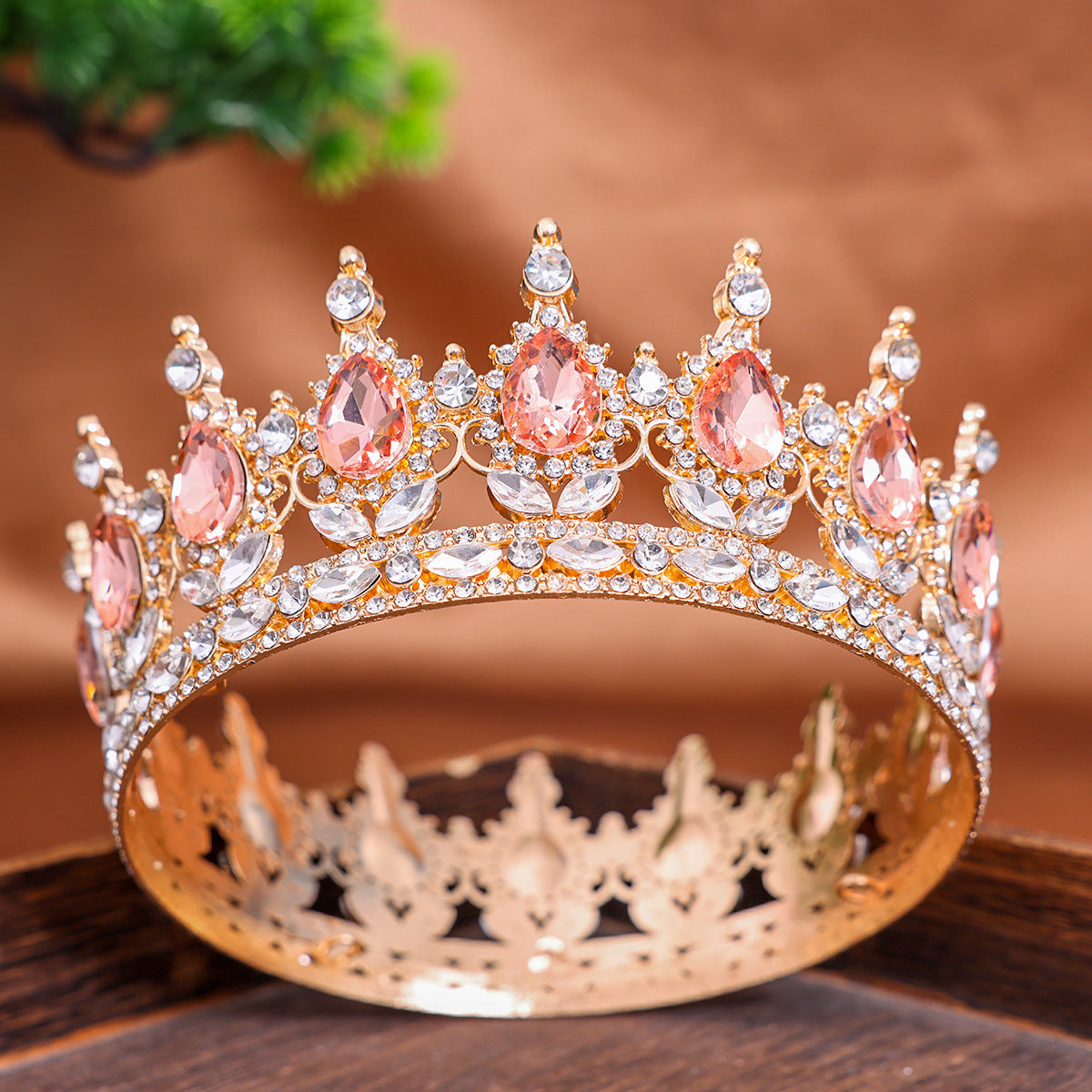 【Small Batch Customization】Cross-Border Halloween Crown Headpiece Wedding Crown Accessories Birthday Hair Crown Hair Accessories Updo