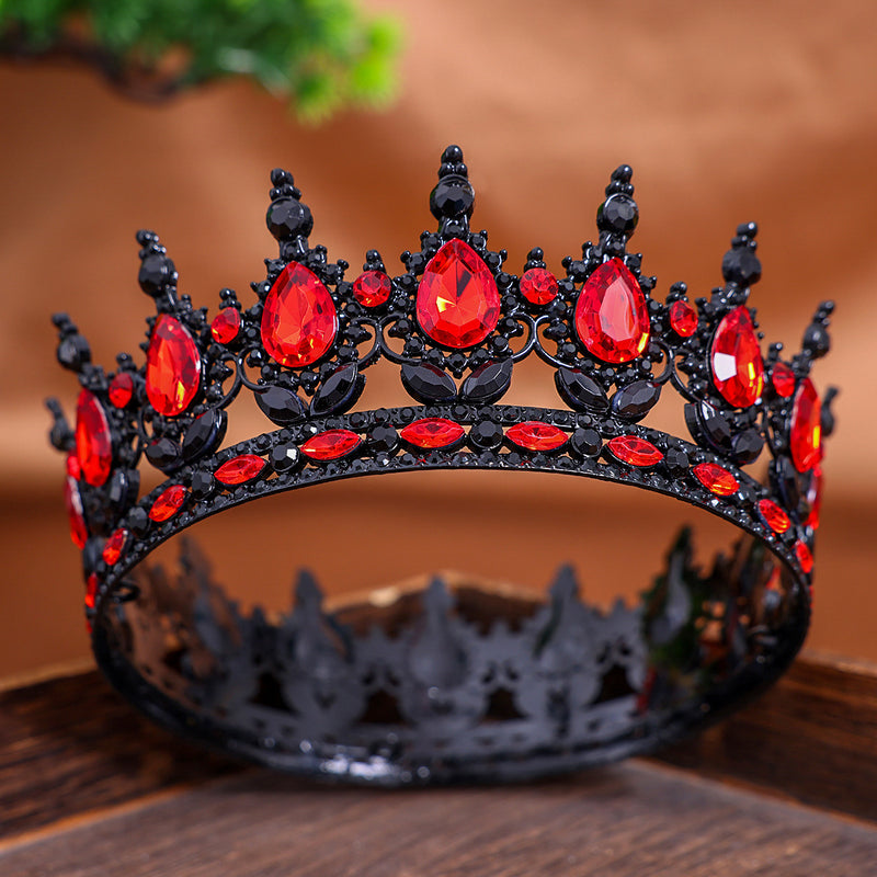 【Small Batch Customization】Cross-Border Halloween Crown Headpiece Wedding Crown Accessories Birthday Hair Crown Hair Accessories Updo