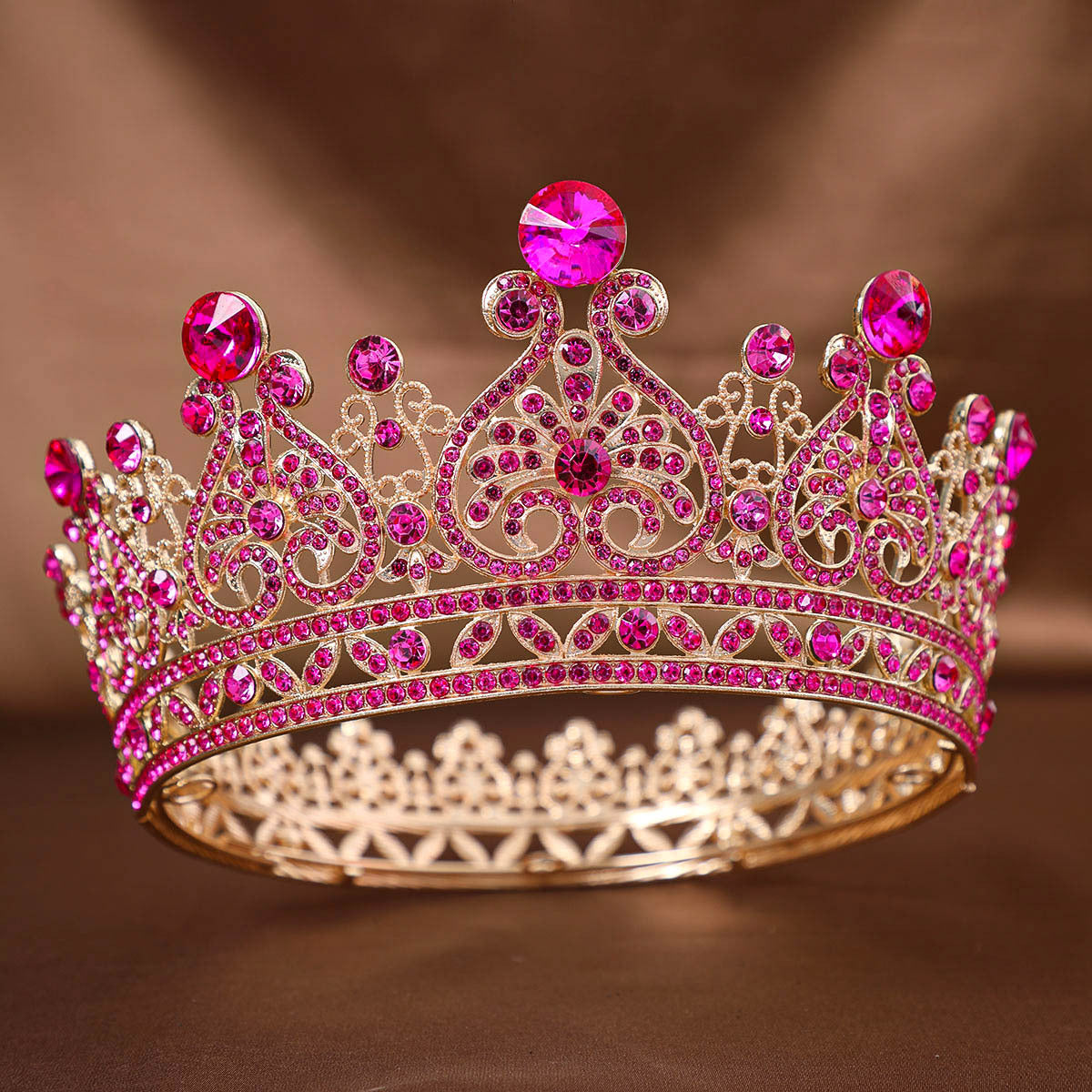 Foreign Trade Hot Rhinestone Crown Headwear European Bride Alloy Crown Hair Accessories Baroque Dress Makeup Accessories