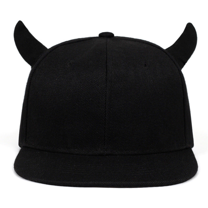 New parent hat baseball hat cartoon baseball cap flat along hip hop hat light plate horn hat