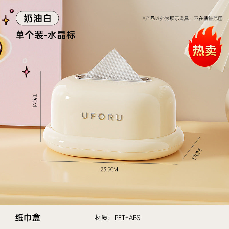 Creative Tissue Box Household Multifunctional Earphone Rack Large Capacity Built-in Spring Easter Island Moai Stone Tissue Box