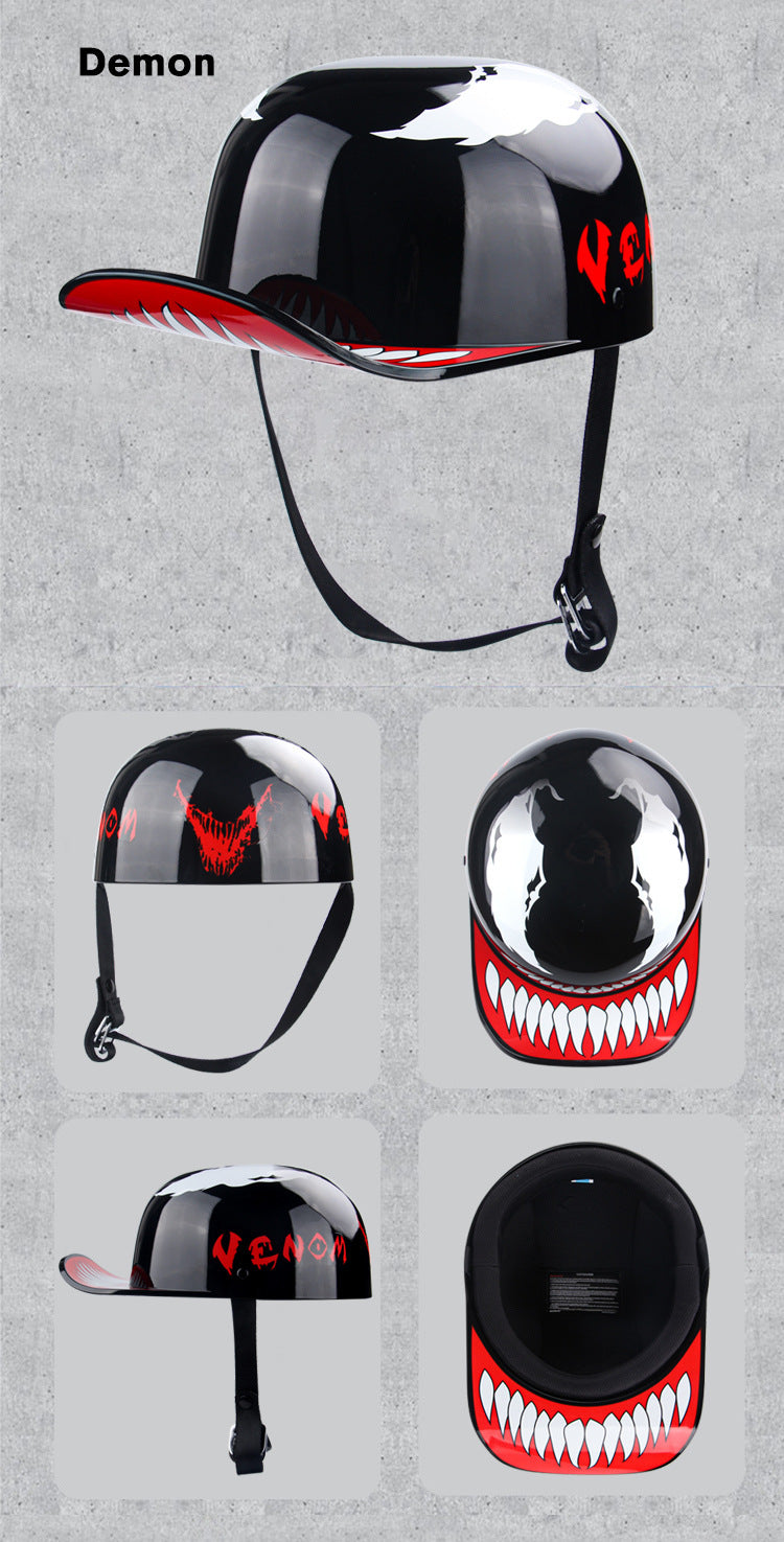Source Factory Electric Vehicle Helmet Men's Motorcycle Helmet Summer Women's Electric Scooter Safety Helmet Riding Baseball Cap