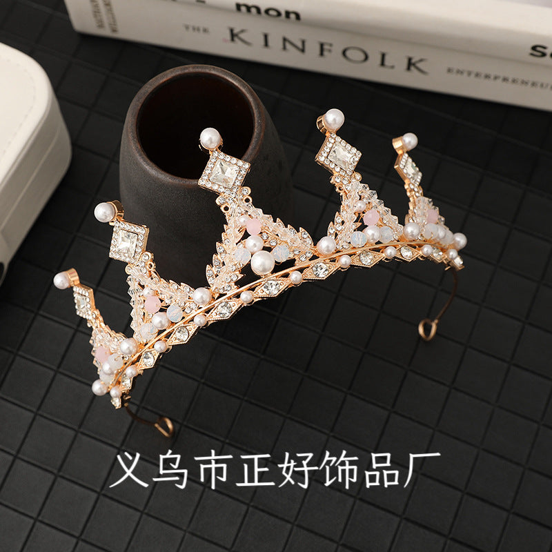 Children's Crown Headband Girl Princess Birthday Gift Crown Temperament Headband Hair Accessories Wedding Crystal Fashion Jewelry