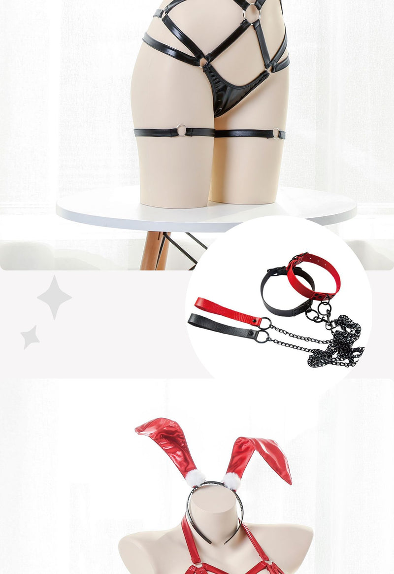 Under the Moon Whispers Sexy Underwear Hollow Bundle SM Three-point Passion Suit Tease Bunny Uniform High Quality