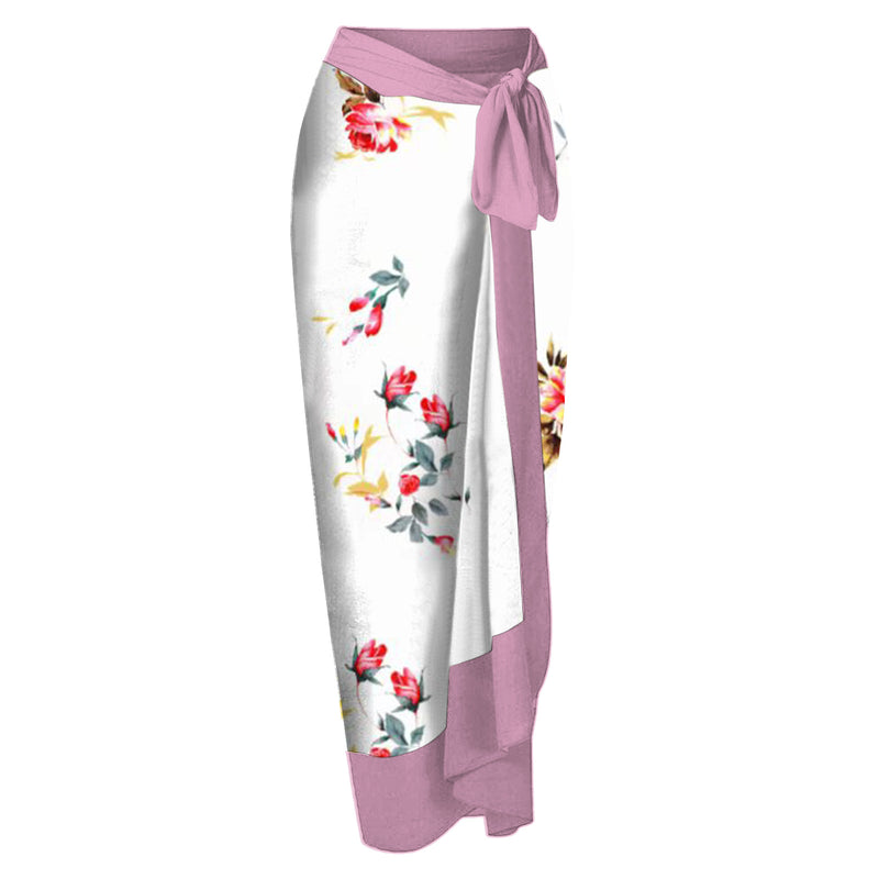 2026 European and American Foreign Trade Ins-Style Cross-Border Aliexpress Printed Swimsuit One-Piece Chiffon Hip-Covering Skirt Two-Piece Swimsuit