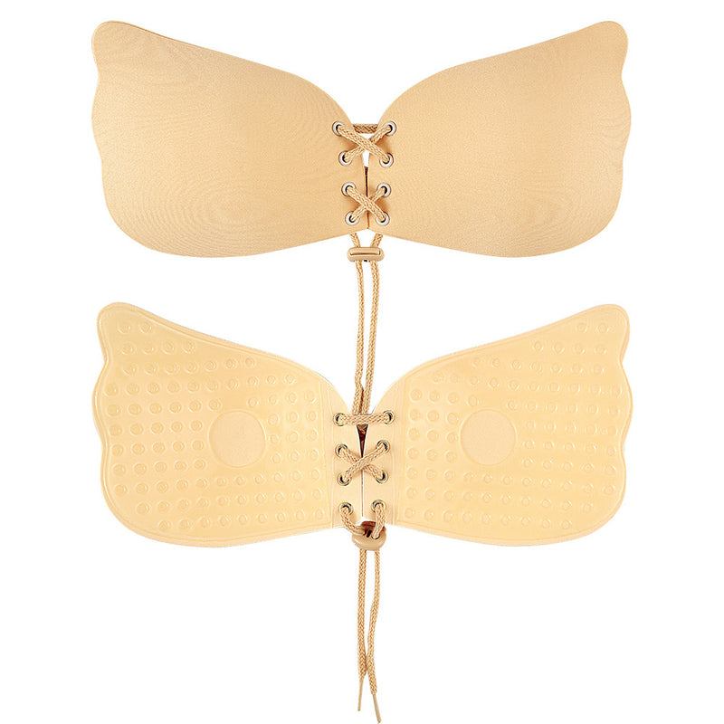Silicone Chest Stickers Small Chest Large Sling Women's Wedding Dress Invisible Bra Flat Chest Gathering Upper Bracing Thin Breast Stickers Wholesale