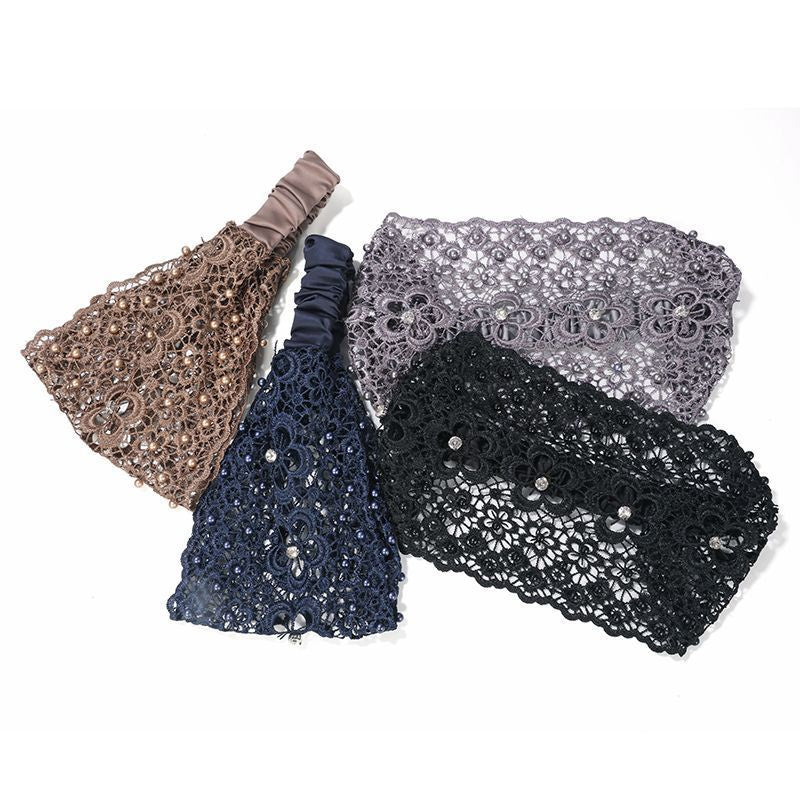 Cross-border Explosions Hollow Hair Band Nail Beads Shake Voice Internet Celebrity Wide-brim Pressing Hair Covering White Hair Headband Female Headwear Headband Hair Band