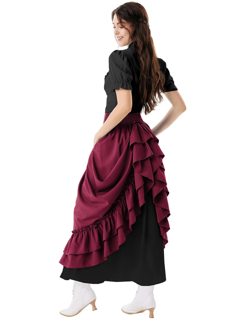 2023 new Halloween Renaissance retro skirt medieval retro stage costume performance clothing