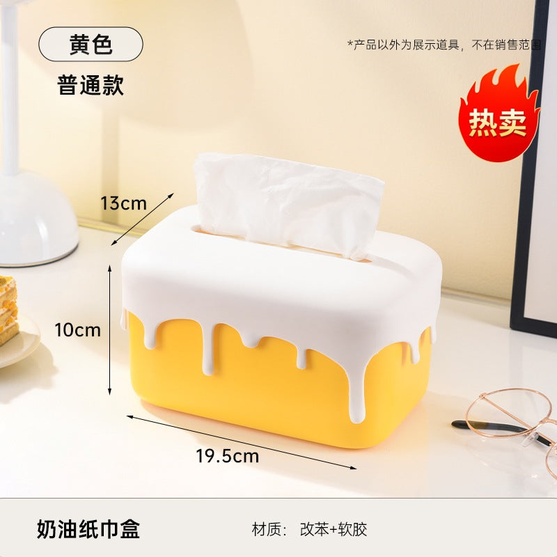 Creative Tissue Box Household Multifunctional Earphone Rack Large Capacity Built-in Spring Easter Island Moai Stone Tissue Box