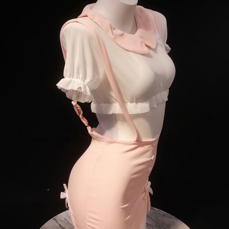 Cosplay High-End Lingerie Nurse Uniform Short Skirt Flirting Plus-Size Nightclub Female Host Outfit Pure Desire Style Set