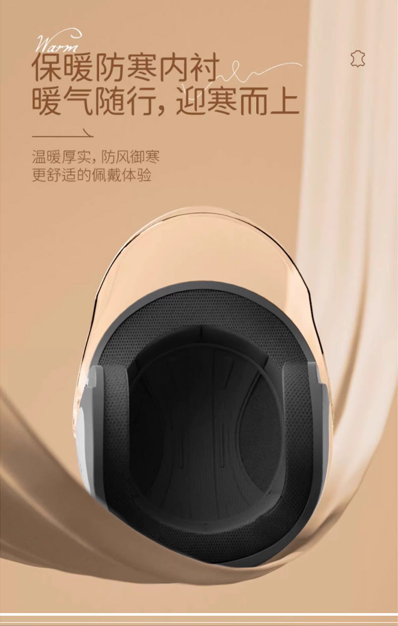 helmet 3c certification electric car men and women four seasons universal battery motorcycle safety helmet winter warm half helmet
