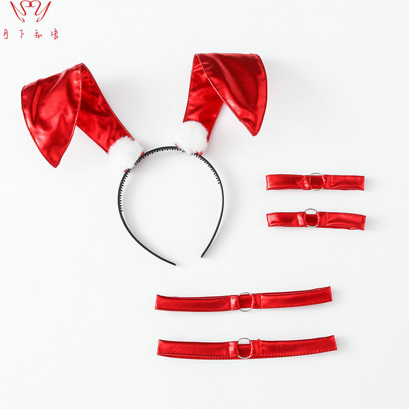 Under the Moon Whispers Sexy Underwear Hollow Bundle SM Three-point Passion Suit Tease Bunny Uniform High Quality