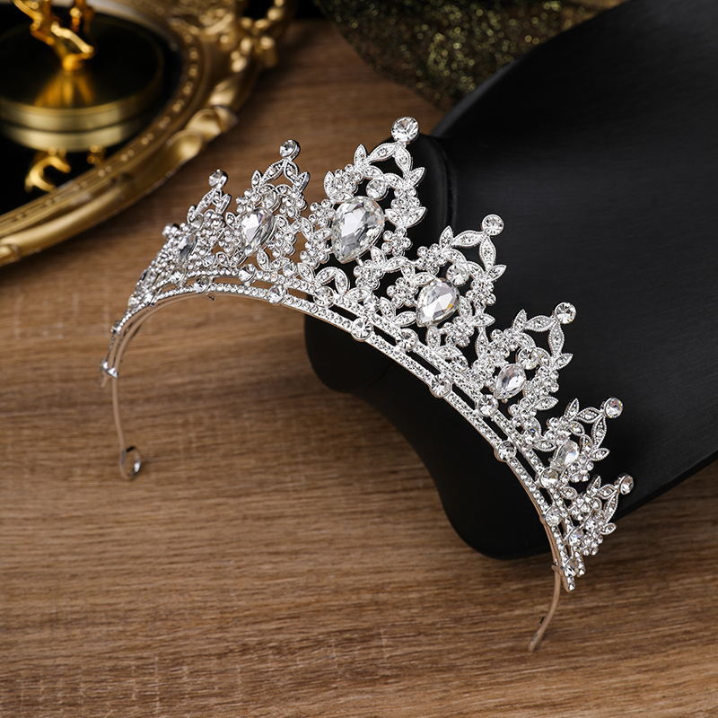 Children's Crown Headband Girls Princess Birthday Gift Crown Temperament Headband Hair Accessories Wedding Crystal Fashion Accessories
