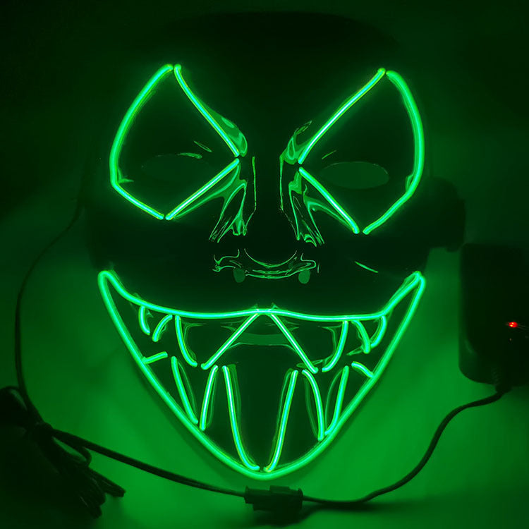 Step into the e-commerce Halloween black V word vendetta luminous mask handmade in stock wholesale ghost step dance cold light mask