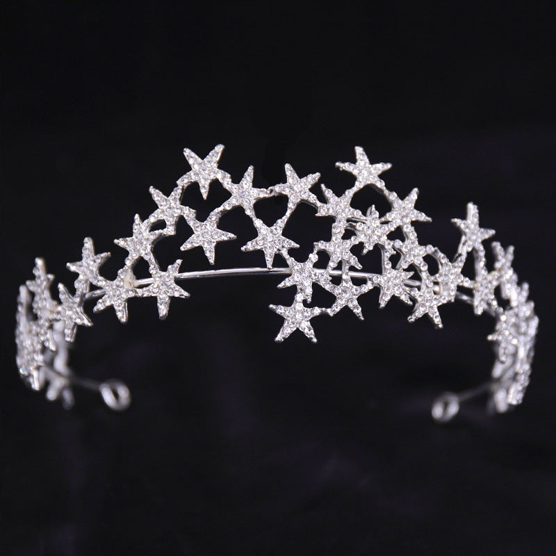 Bridal Wedding Dress White Wedding Dress Crown Baroque Hair Accessories Aliexpress Ladies Adult Crown Tiara Silver White