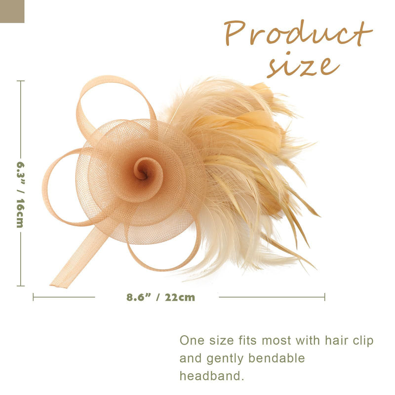 Cross-border Hot Hair Band Mesh Feather Headwear Retro Elegant All-match Headband Hair Accessories Party Performance Headflower