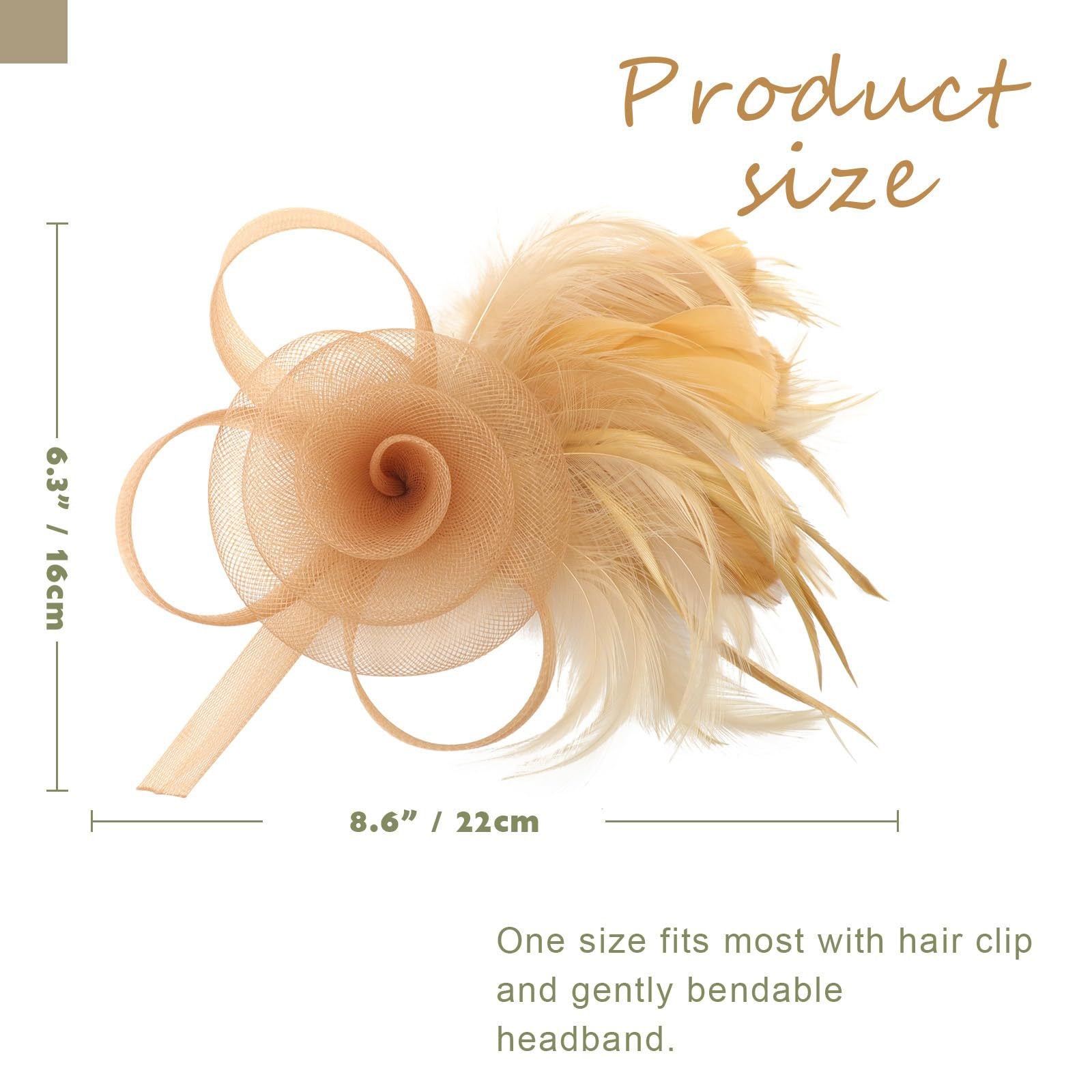 Cross-border Hot Hair Band Mesh Feather Headwear Retro Elegant All-match Headband Hair Accessories Party Performance Headflower