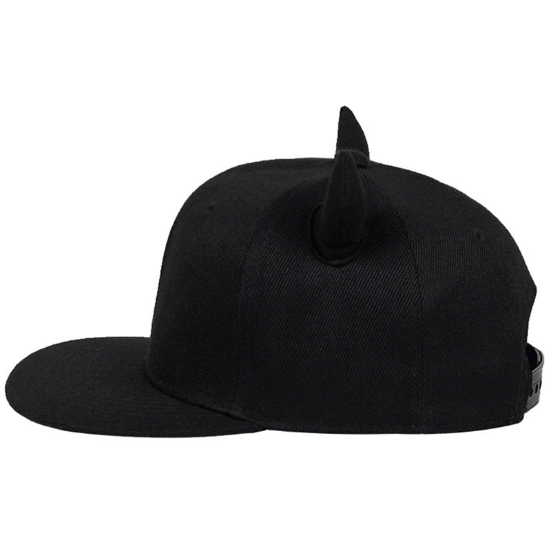 New parent hat baseball hat cartoon baseball cap flat along hip hop hat light plate horn hat