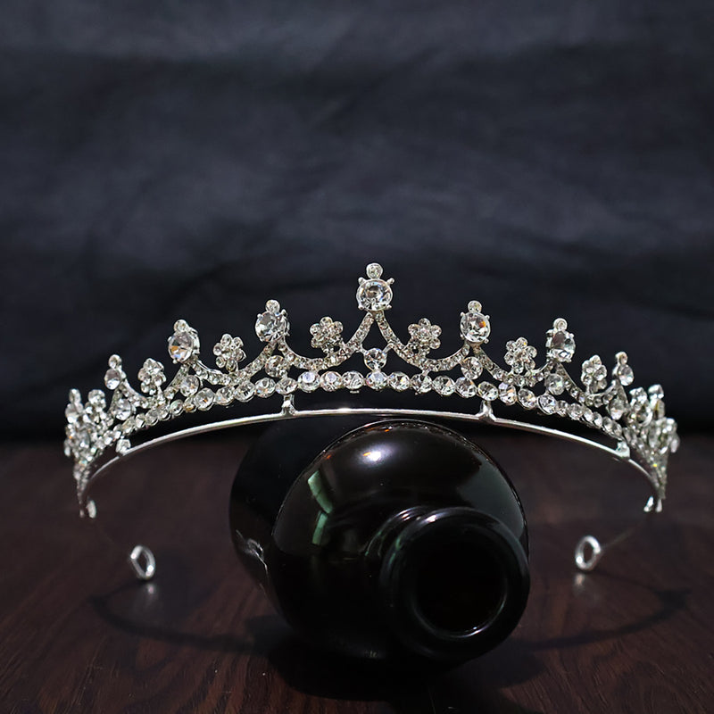 Crown Headwear Bride Fairy Hair Accessories Crown Women's Birthday Performance Headband Princess Wedding Dress Accessories Cross Border