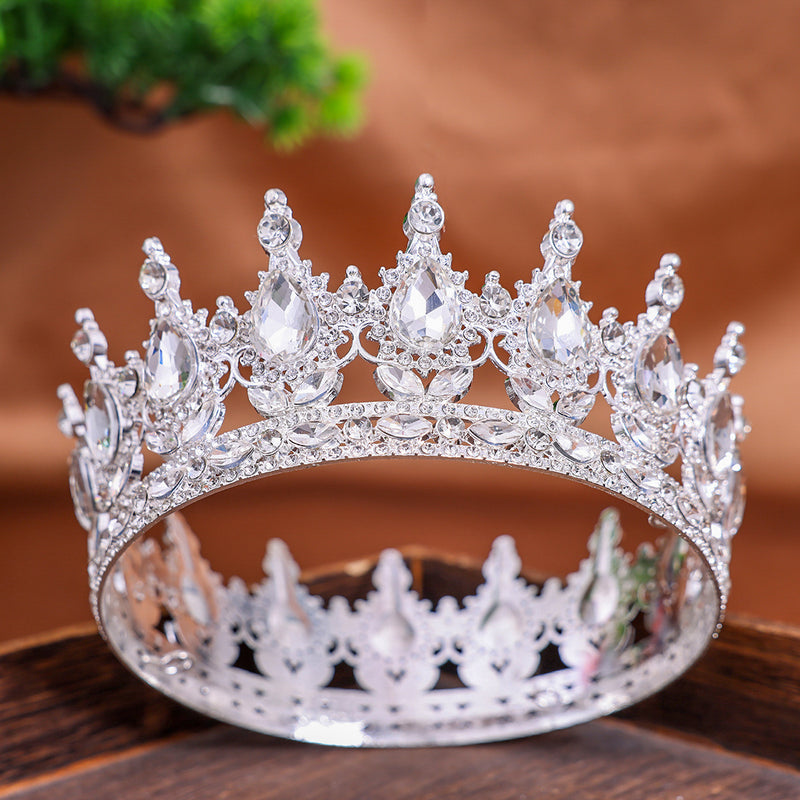 【Small Batch Customization】Cross-Border Halloween Crown Headpiece Wedding Crown Accessories Birthday Hair Crown Hair Accessories Updo