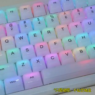 Gundam Comic Hundred Mixed Lamp Key Cap Original Height 136 Key Full Set Classic Simple Mechanical Keyboard Key Cap Key Meow