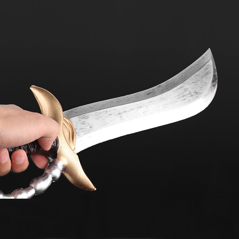 Zhushengda Halloween Mini Toy Sword Set Realistic Weapon Toy Knife Pu Soft Rubber Material Props