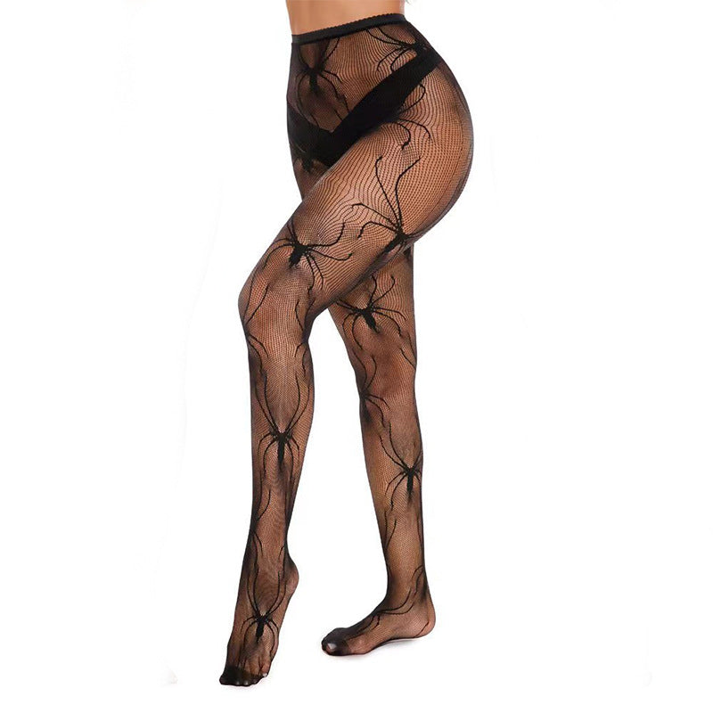 European and American fashion cross-border plus size sexy fishing net hollow jacquard women's rhinestone pantyhose Amazon factory wholesale