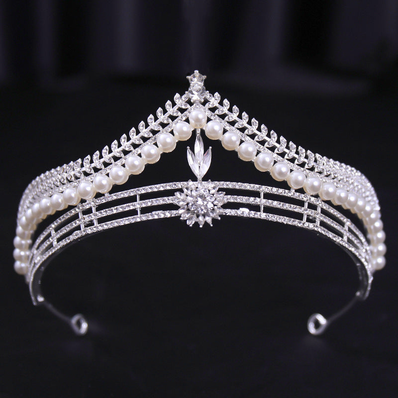 Bridal Wedding Dress White Wedding Dress Crown Baroque Hair Accessories Aliexpress Ladies Adult Crown Tiara Silver White