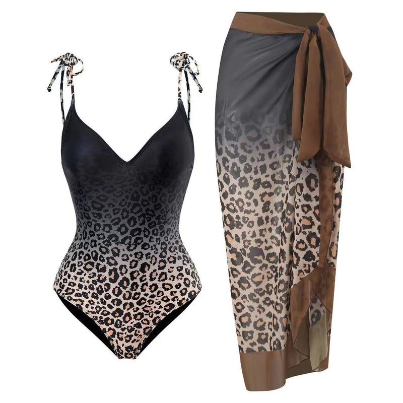 bikini Lace-Up Swimsuit Long Dress Chiffon bikini Southeast Asia Mesh Sexy One-Piece Swimsuit Women European and American