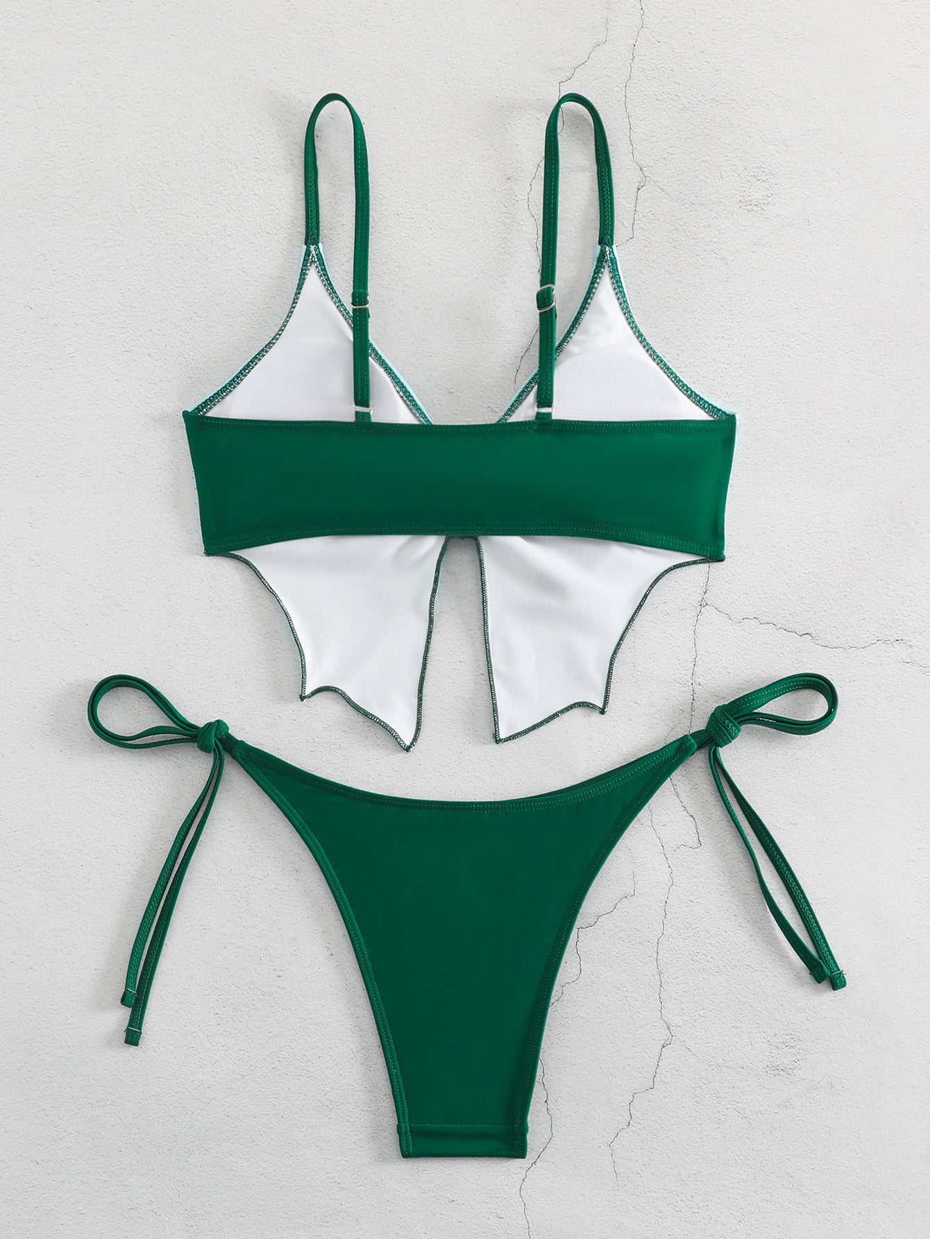 2025 new European and American bow ins style split bikini bikini sexy swimsuit cross-border foreign trade wholesale