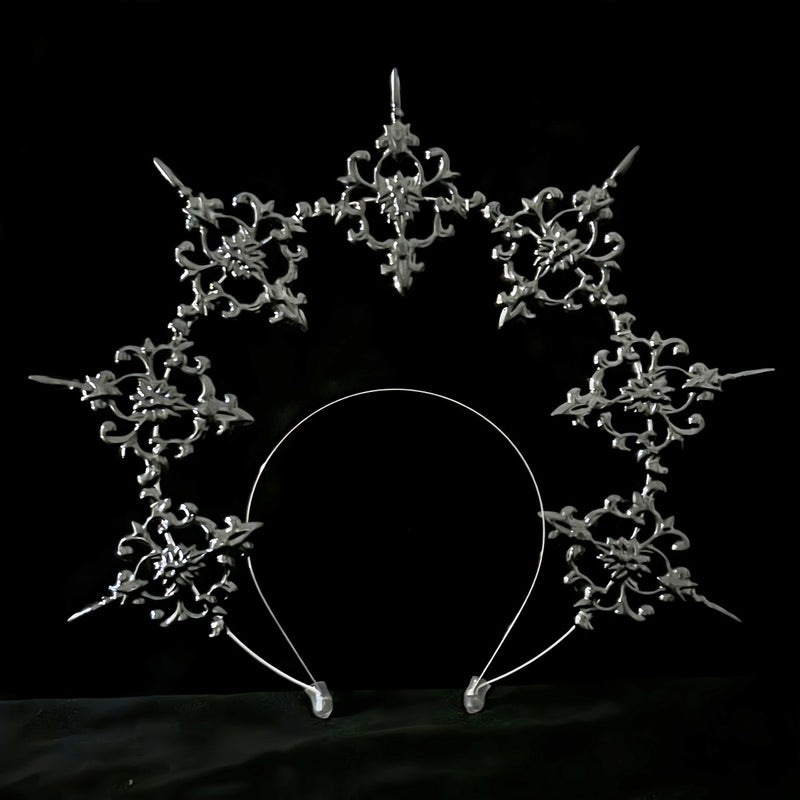 LOLITA Lolita Our Lady Halo Crown Dark Gothic Hair Accessories Dress Up Exaggerated Catwalk Performance Headwear