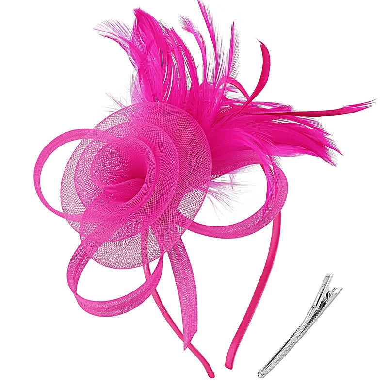 Cross-border Hot Hair Band Mesh Feather Headwear Retro Elegant All-match Headband Hair Accessories Party Performance Headflower