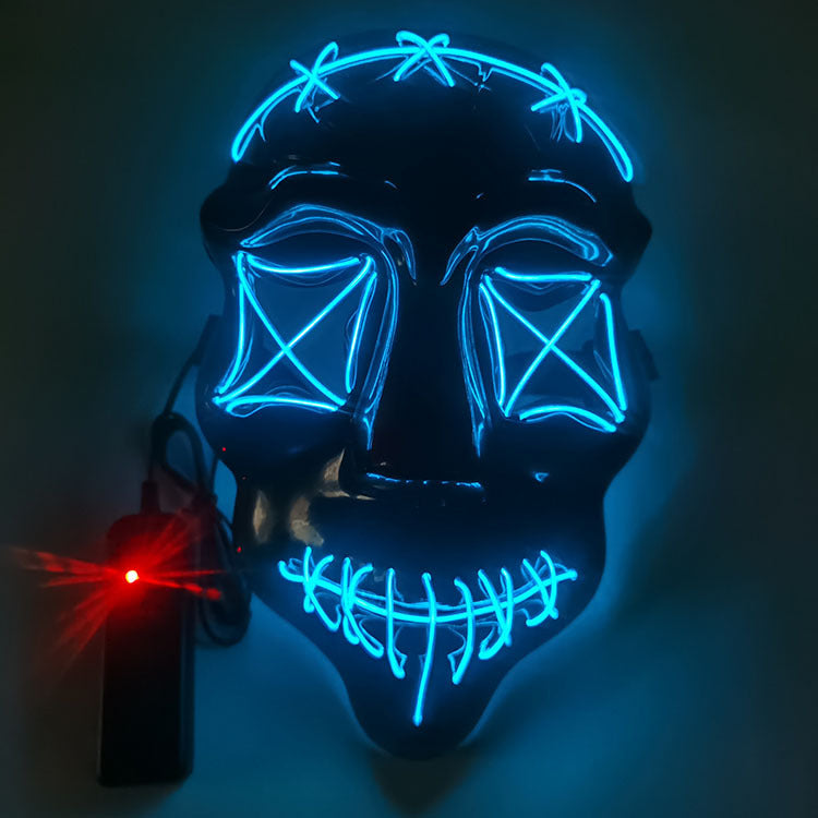 Step into the e-commerce Halloween black V word vendetta luminous mask handmade in stock wholesale ghost step dance cold light mask
