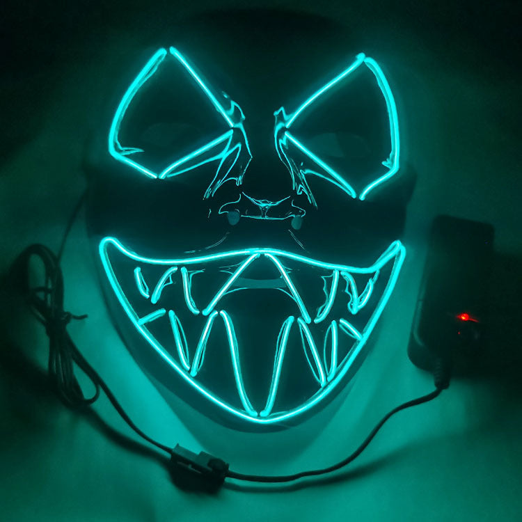 Step into the e-commerce Halloween black V word vendetta luminous mask handmade in stock wholesale ghost step dance cold light mask