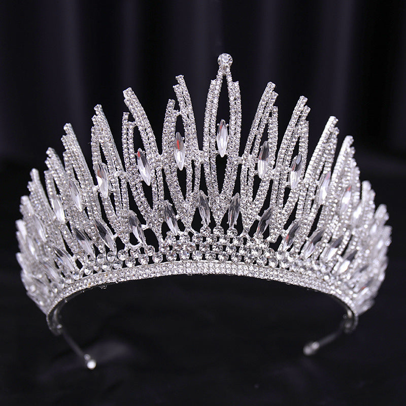 Bridal Wedding Dress White Wedding Dress Crown Baroque Hair Accessories Aliexpress Ladies Adult Crown Tiara Silver White