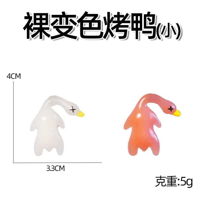 Shake the sound explosion key chain mobile phone pendant car pendant ultraviolet color roast duck temperature pendant wholesale
