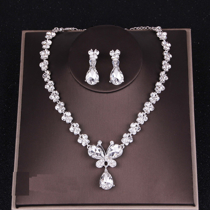 Bridal headdress suit hair accessories crown headband earrings wedding Korean wedding necklace jewelry wedding accessories wholesale