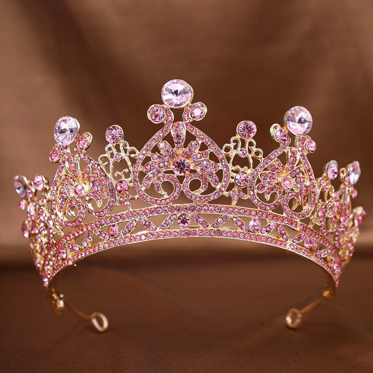 Foreign Trade Hot Rhinestone Crown Headwear European Bride Alloy Crown Hair Accessories Baroque Dress Makeup Accessories