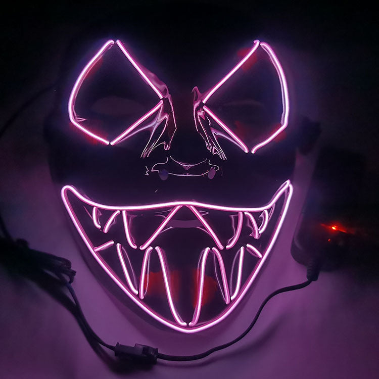 Step into the e-commerce Halloween black V word vendetta luminous mask handmade in stock wholesale ghost step dance cold light mask