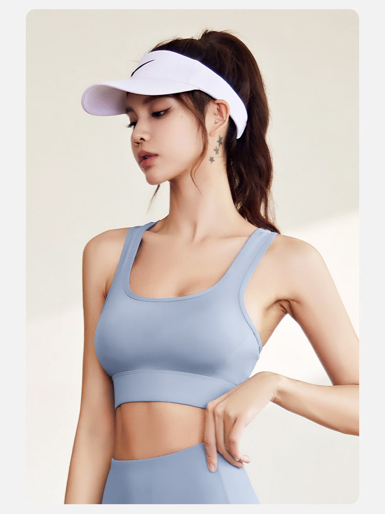 Juyitang Women Shockproof Push up Nude Feel Yoga Running Fitness High Strength Sports Underwear