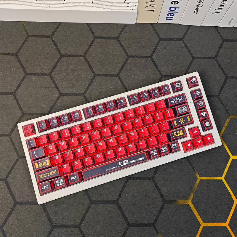 Gundam Comic Hundred Mixed Lamp Key Cap Original Height 136 Key Full Set Classic Simple Mechanical Keyboard Key Cap Key Meow