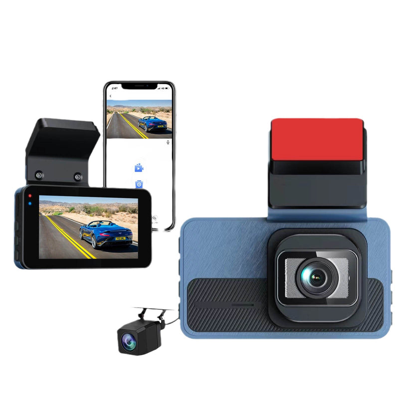 Cross-Border 2025 Driving Recorder with Front 4K and Rear 1080P Wifi Dual Recording, Night Vision, Adas, Gps, Dual Cameras