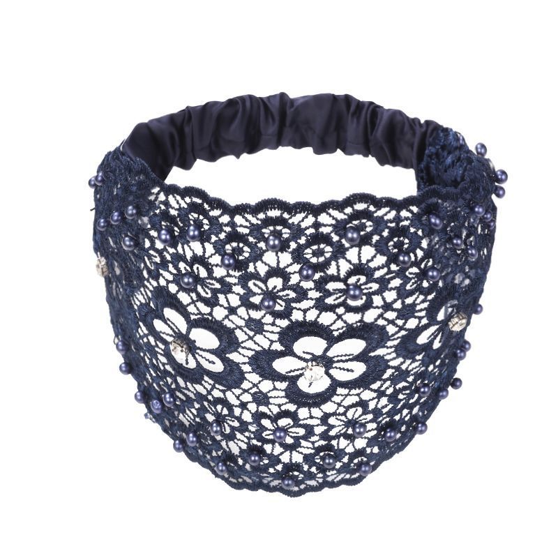 Cross-border Explosions Hollow Hair Band Nail Beads Shake Voice Internet Celebrity Wide-brim Pressing Hair Covering White Hair Headband Female Headwear Headband Hair Band