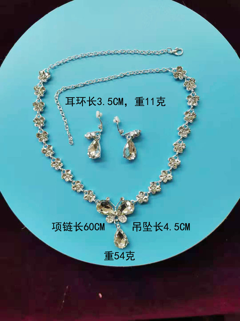 Bridal headdress suit hair accessories crown headband earrings wedding Korean wedding necklace jewelry wedding accessories wholesale