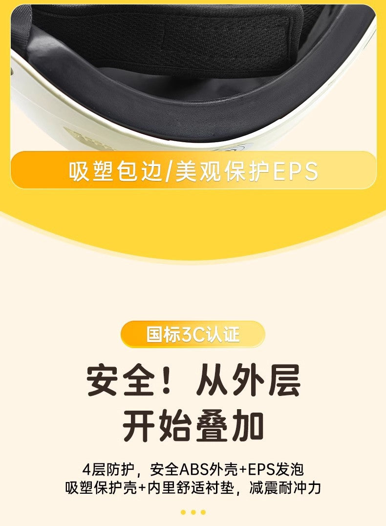 2024 New cat Ears Electric Vehicle Helmet 3c certified Men's and Women's Summer cycling Sunscreen Helmet Ready Direct Supply