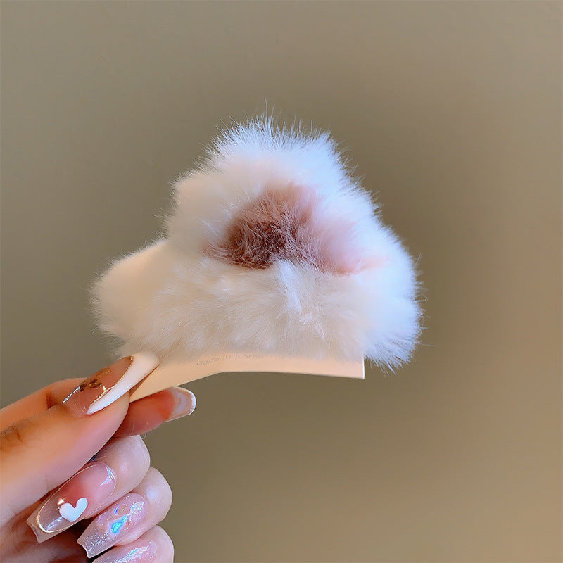 Bow cat ears plush headband face washing hair pressing non-slip headband sweet cute hair bundle children hairpin headdress