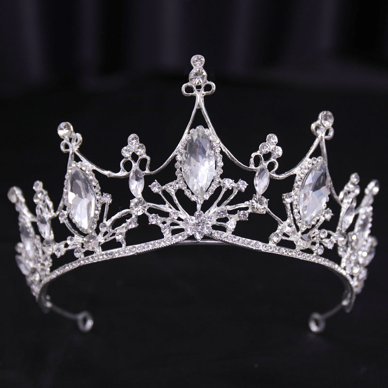 Bridal Wedding Dress White Wedding Dress Crown Baroque Hair Accessories Aliexpress Ladies Adult Crown Tiara Silver White