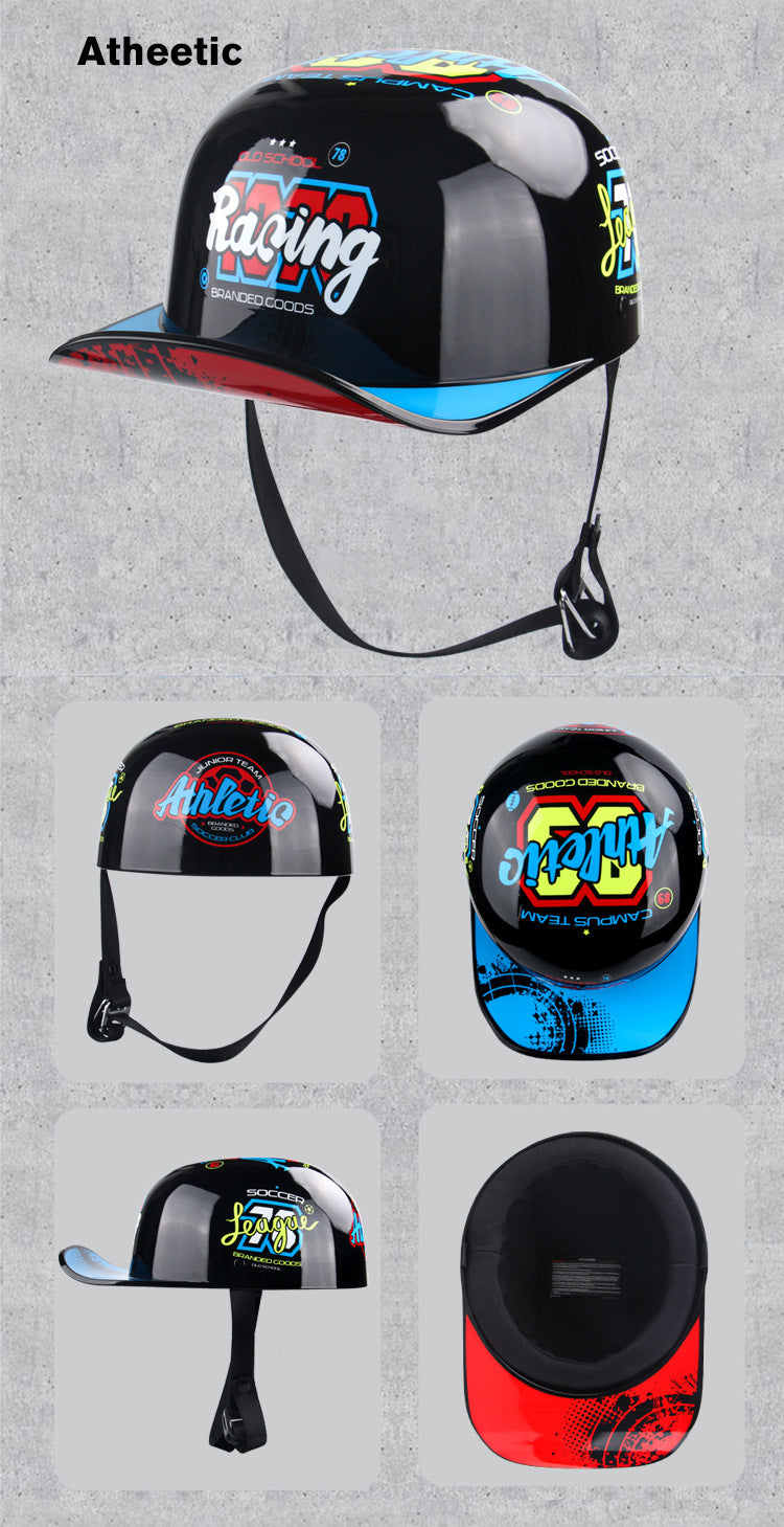 Source Factory Electric Vehicle Helmet Men's Motorcycle Helmet Summer Women's Electric Scooter Safety Helmet Riding Baseball Cap