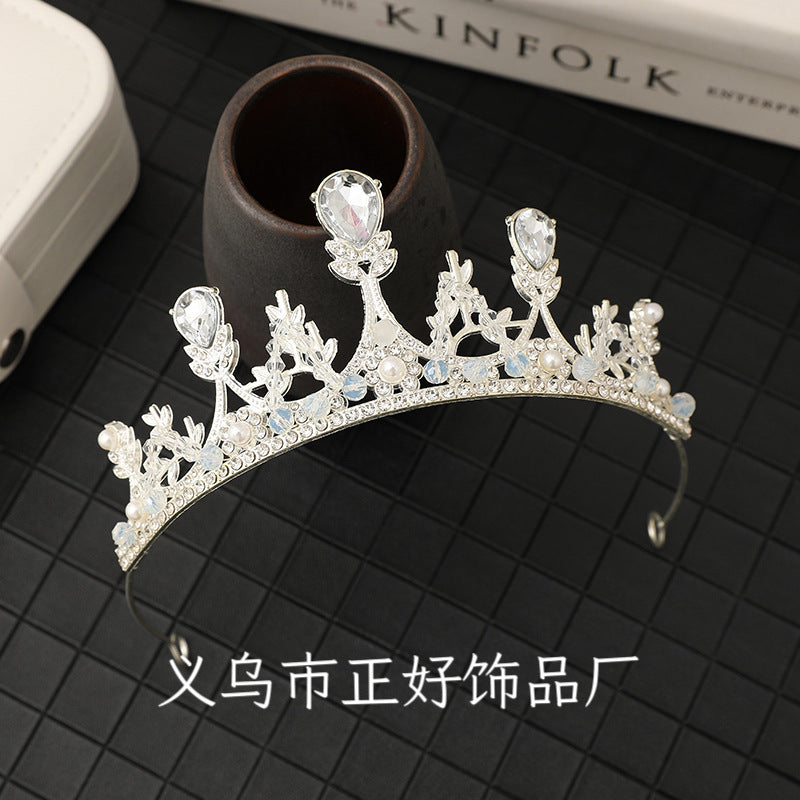 Children's Crown Headband Girl Princess Birthday Gift Crown Temperament Headband Hair Accessories Wedding Crystal Fashion Jewelry