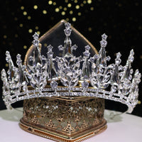 Bride Crown Princess Queen Accessories Wedding Dress Alloy Head Crown Headwear Premium Hair Accessories Wholesale Birthday Wedding Cross Border